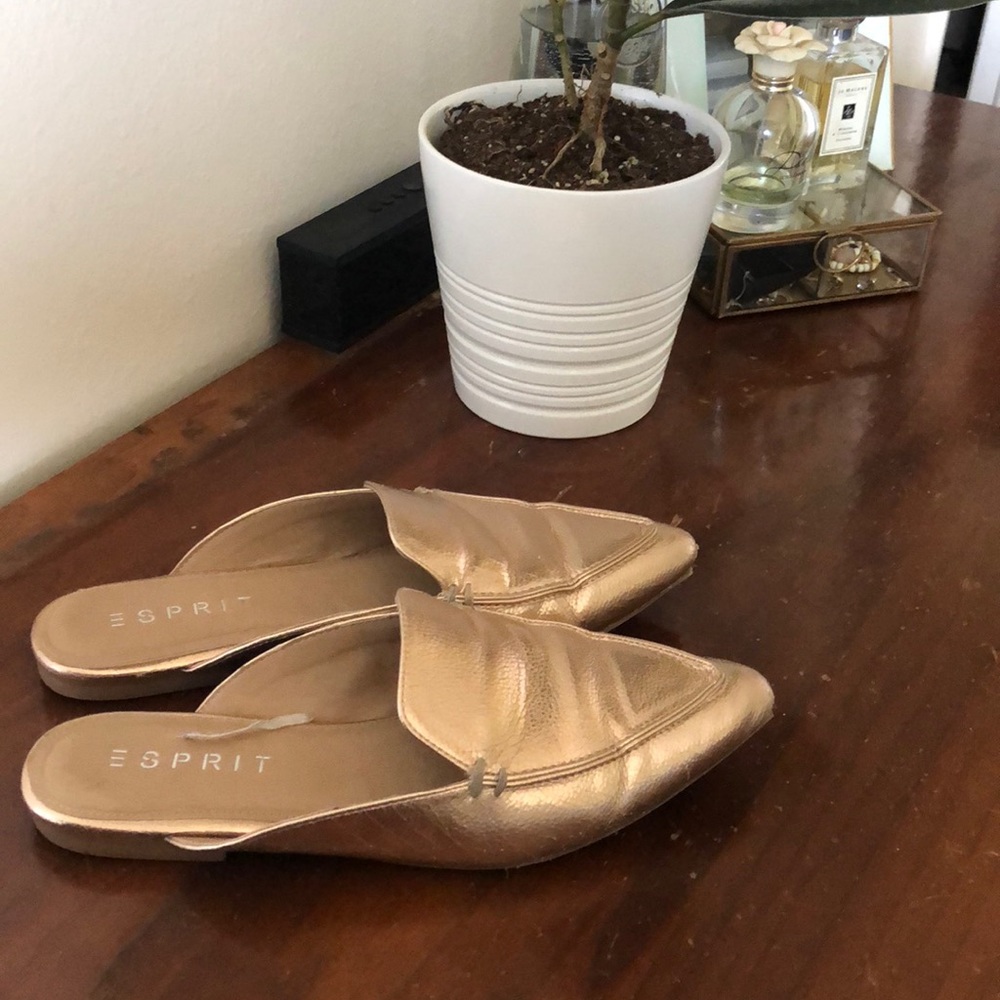 Rose gold mules